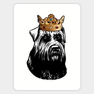 Bouvier des Flandres Dog King Queen Wearing Crown Magnet